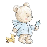 Bügelbild für Kinder, 95 x 80 mm, 30822-23