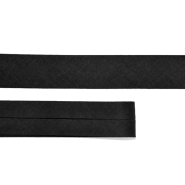 Schrägband Baumwollle, Baumwolle, 14 mm, 30939-2, Schwarz